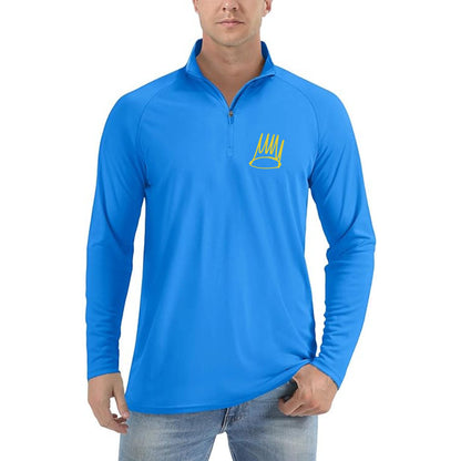 Men's J. Cole Crown Lightweight Quarter-Zip Athletic Shirt – Long Sleeve Polyester Wear