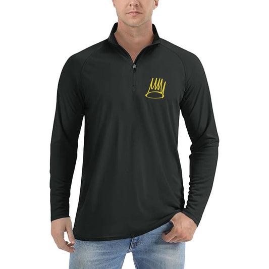 Men's J. Cole Crown Lightweight Quarter-Zip Athletic Shirt – Long Sleeve Polyester Wear