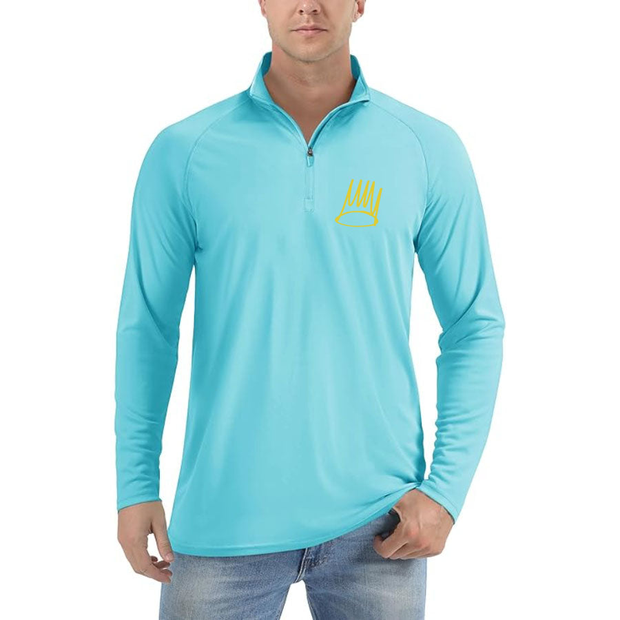 Men's J. Cole Crown Lightweight Quarter-Zip Athletic Shirt – Long Sleeve Polyester Wear